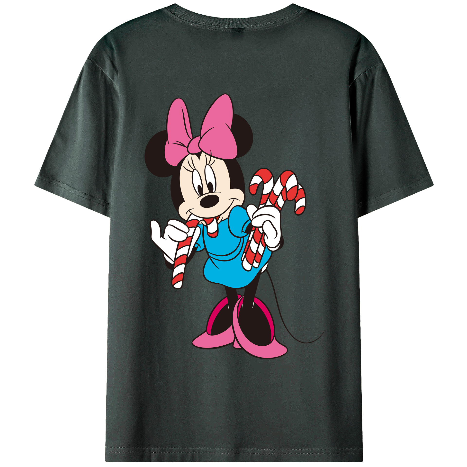 ミッキーマウス Mickey Mouse 綿100％ メンズ半袖Tシャツ（バックプリント） 通気性